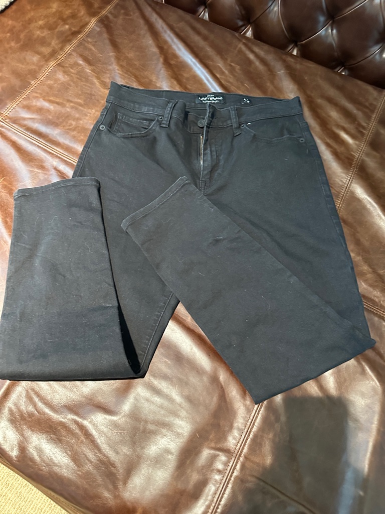 Lucky Brand Womens Straight Leg Jeans In Black Denim